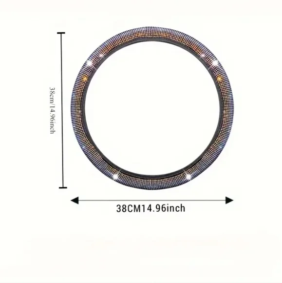 SILVER RINESTONE Steering Wheel COVER - Picture 2 of 6